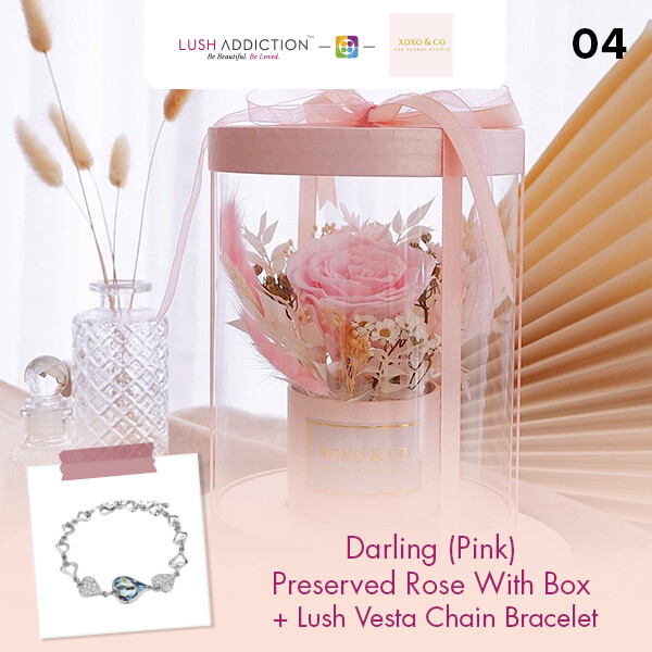 Darling (Pink) + Lush Addiction Necklace (By: XOXO The Floral Studio from Miri)