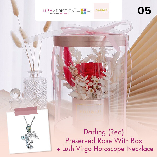 Darling (Red) + Lush Addiction Necklace (By: XOXO The Floral Studio from Miri)