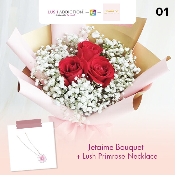 Jetaime + Lush Addiction Necklace (By: XOXO The Floral Studio from Miri)
