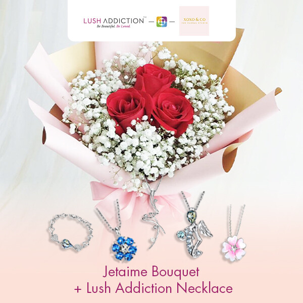 Jetaime + Lush Addiction Necklace (By: XOXO The Floral Studio from Miri)