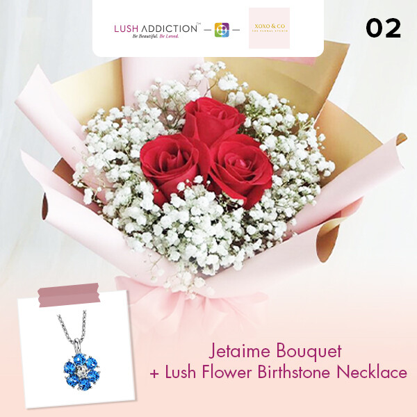 Jetaime + Lush Addiction Necklace (By: XOXO The Floral Studio from Miri)