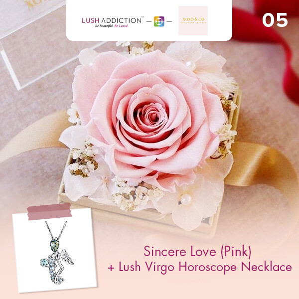 Sincere Love (Pink) + Lush Addiction Necklace (By: XOXO The Floral Studio from Miri)