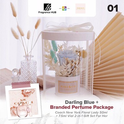 Darling (Blue) + Fragrance Hub Branded Perfume (By: XOXO The Floral Studio from Miri)