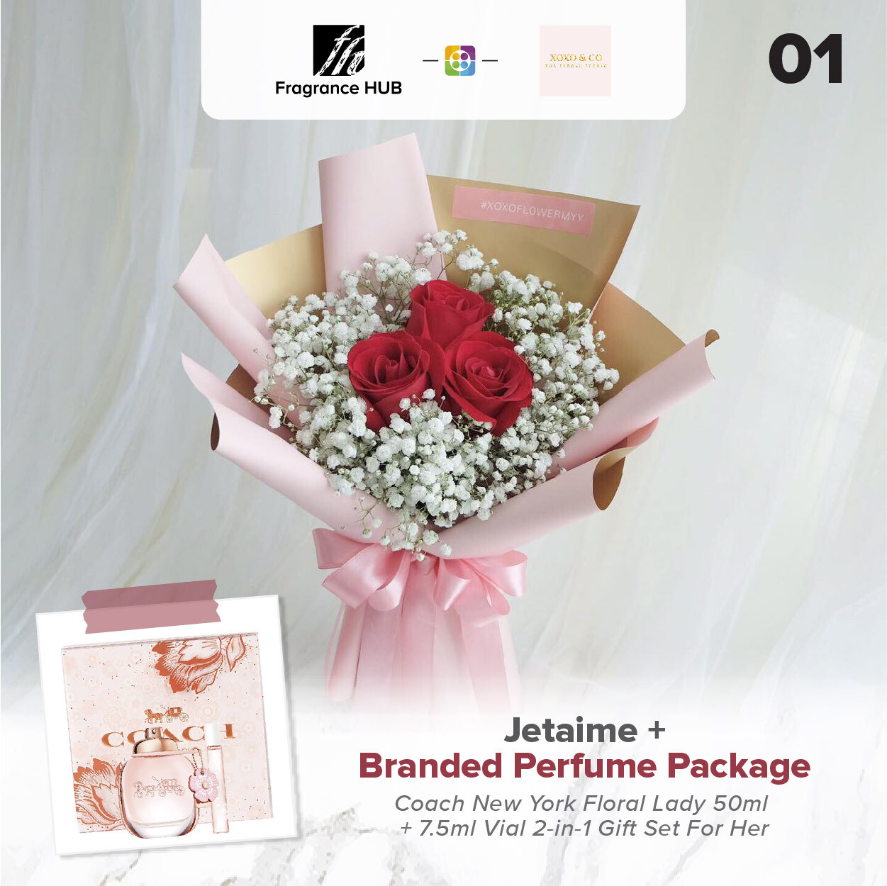Jetaime + Fragrance Hub Branded Perfume (By: XOXO The Floral Studio from Miri)