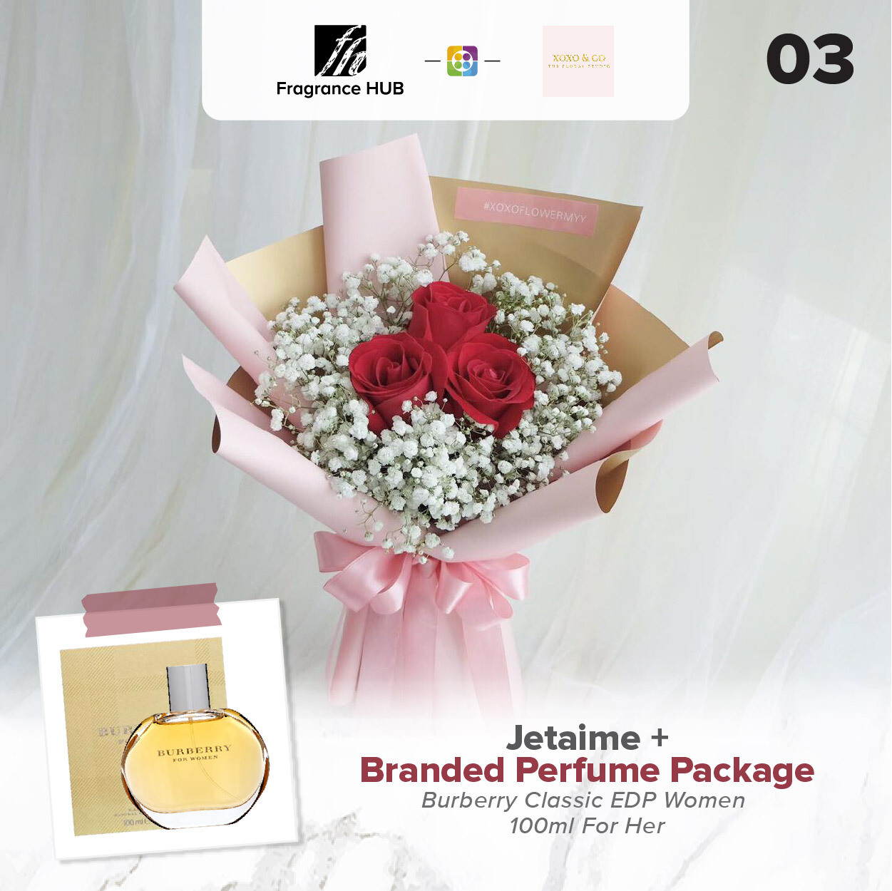 Jetaime + Fragrance Hub Branded Perfume (By: XOXO The Floral Studio from Miri)