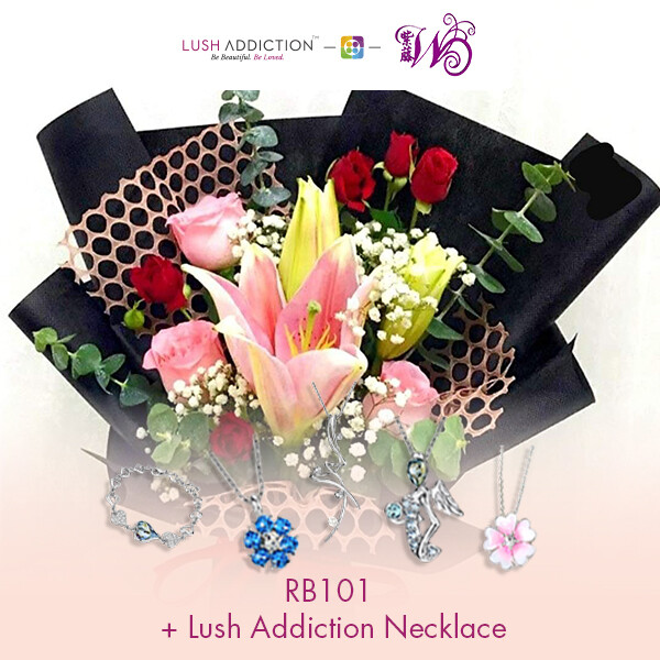 RB101 + Lush Addiction Necklace (By: Wistaria Florist from Sibu)