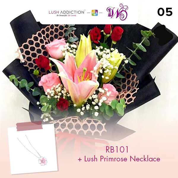 RB101 + Lush Addiction Necklace (By: Wistaria Florist from Sibu)