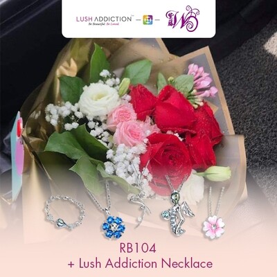 RB104 + Lush Addiction Necklace (By: Wistaria Florist from Sibu)