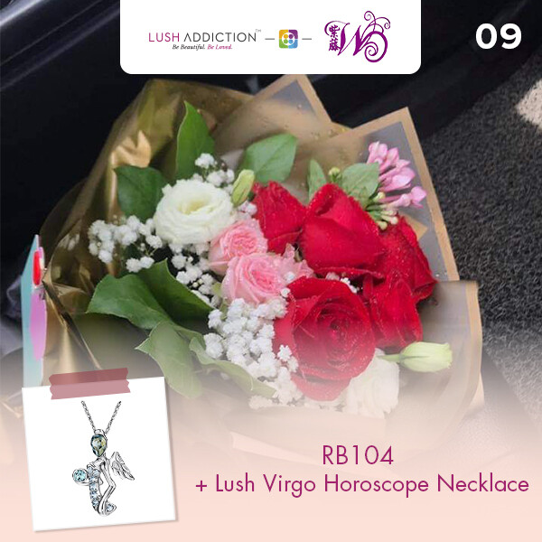 RB104 + Lush Addiction Necklace (By: Wistaria Florist from Sibu)
