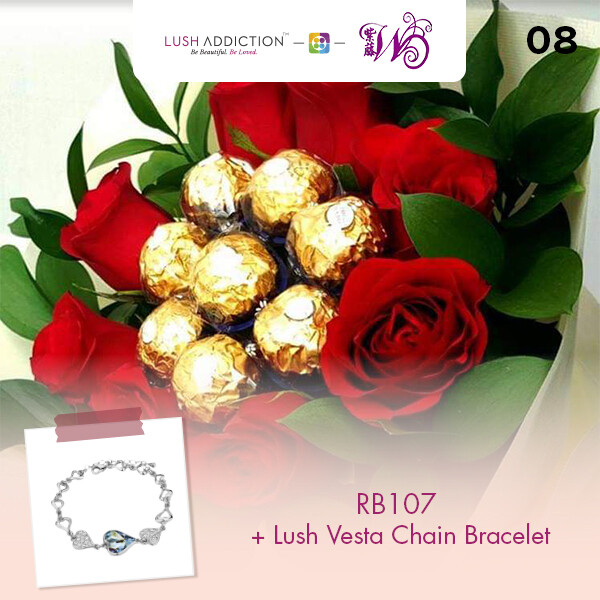 RB107 + Lush Addiction Necklace (By: Wistaria Florist from Sibu)