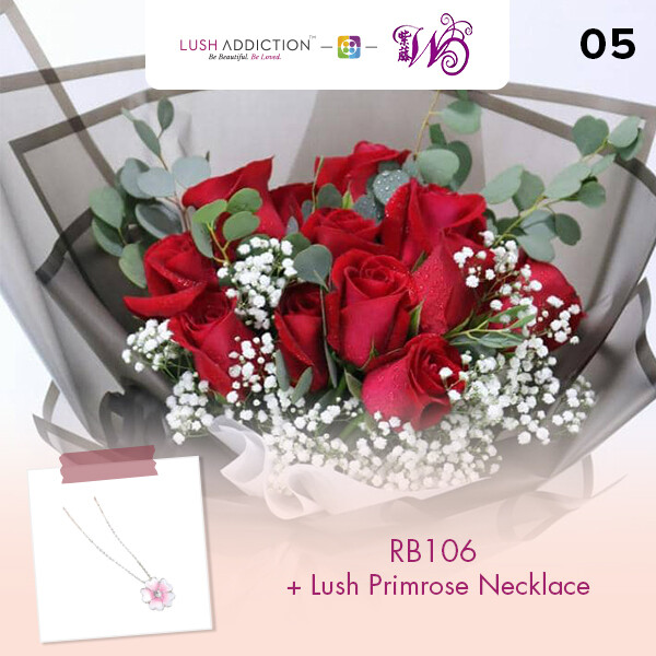 RB106 + Lush Addiction Necklace (By: Wistaria Florist from Sibu)
