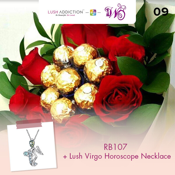 RB107 + Lush Addiction Necklace (By: Wistaria Florist from Sibu)