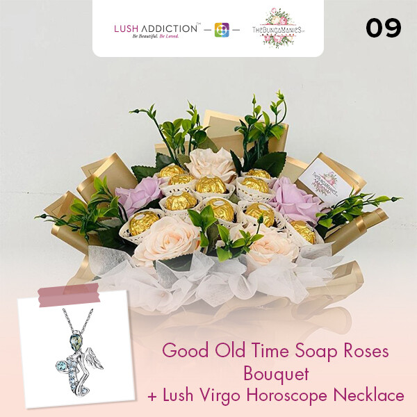 Good Old Time Soap Roses Bouquet  + Lush Addiction Necklace (By: The Bunga Manies from Bintulu)
