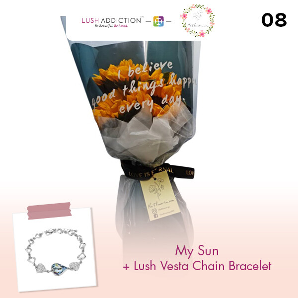 My Sun + Lush Addiction Necklace (By: Flower 4 U from Petaling Jaya)