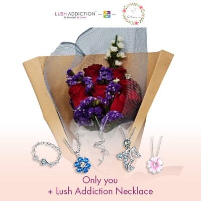 Only You + Lush Addiction Necklace (By: Flower 4 U from Petaling Jaya)