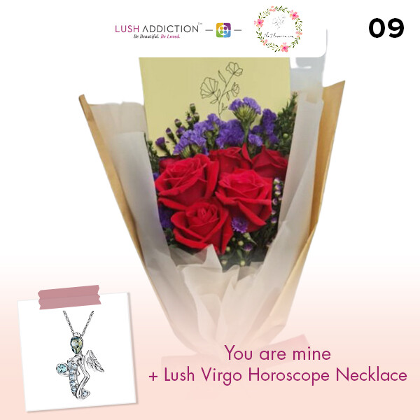 You Are Mine + Lush Addiction Necklace (By: Flower 4 U from Petaling Jaya)