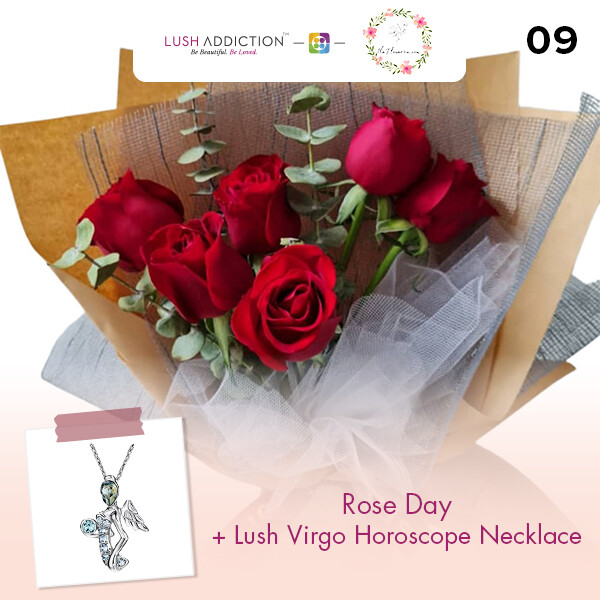 Rose Day + Lush Addiction Necklace (By: Flower 4 U from Petaling Jaya)