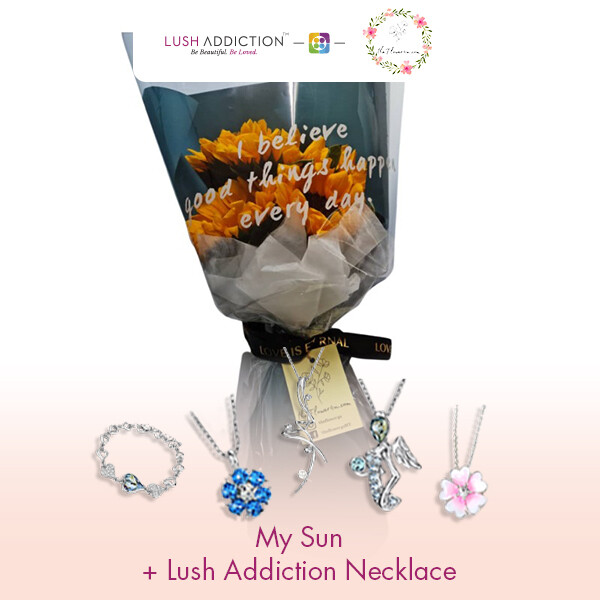 My Sun + Lush Addiction Necklace (By: Flower 4 U from Petaling Jaya)