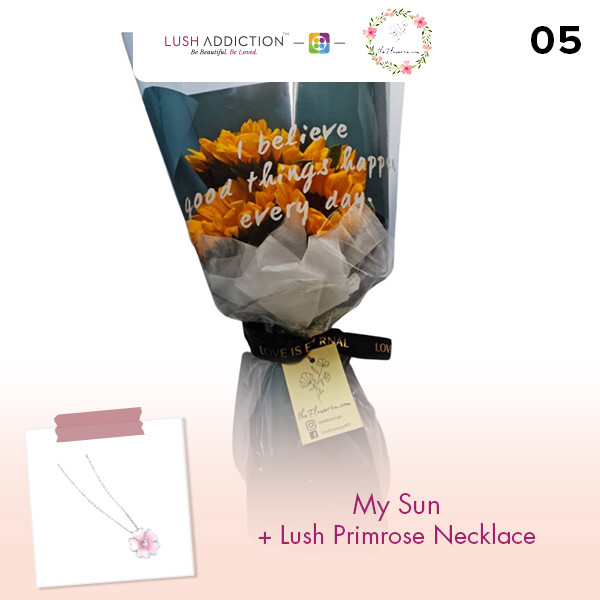 My Sun + Lush Addiction Necklace (By: Flower 4 U from Petaling Jaya)