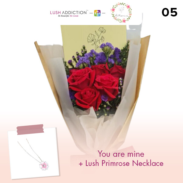 You Are Mine + Lush Addiction Necklace (By: Flower 4 U from Petaling Jaya)