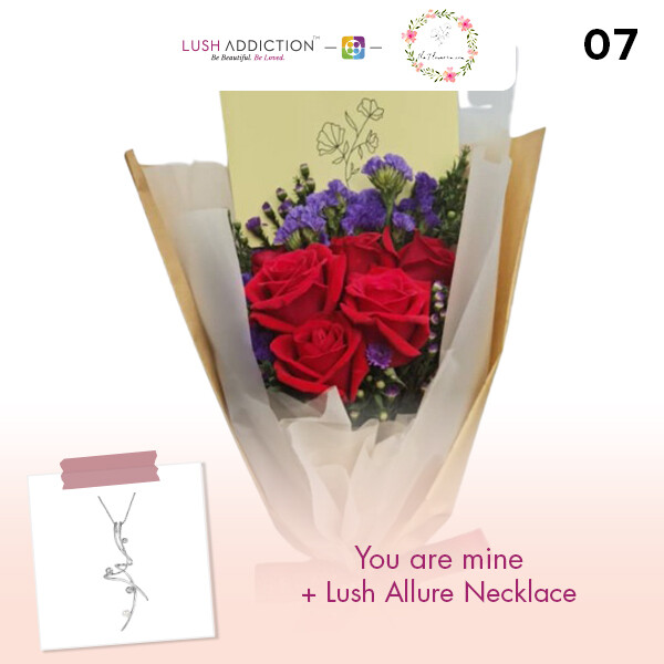 You Are Mine + Lush Addiction Necklace (By: Flower 4 U from Petaling Jaya)