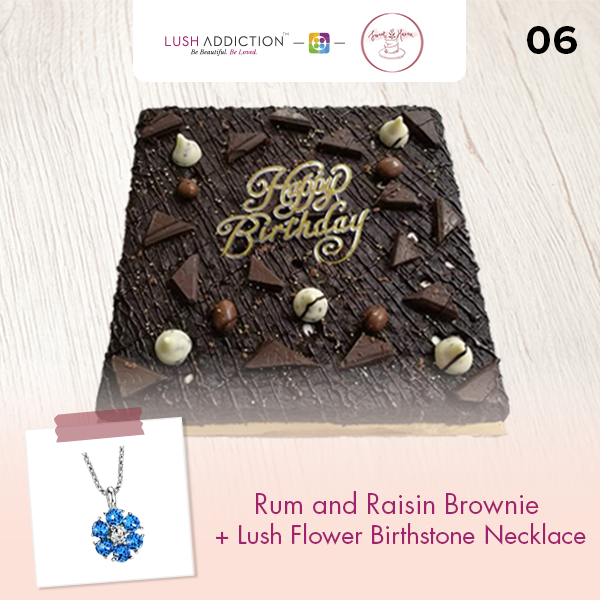 Rum and Raisin Brownie + Lush Addiction Necklace (By: Sweet Haven from KL)