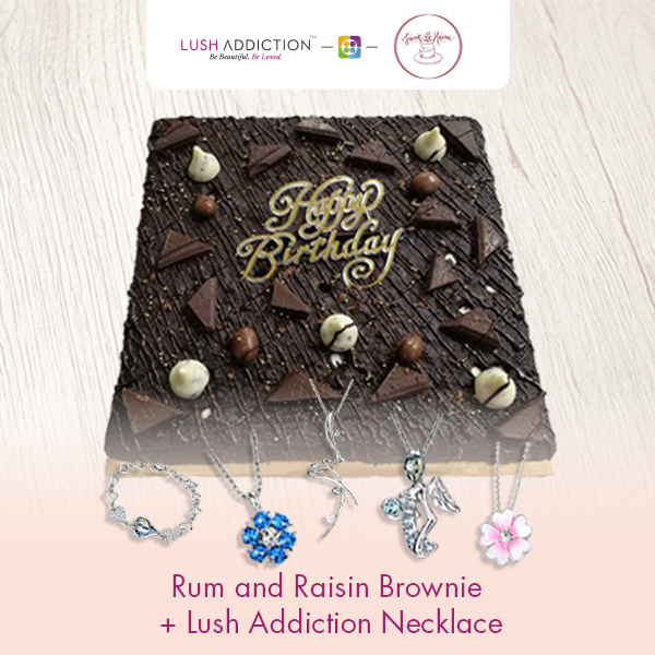 Rum and Raisin Brownie + Lush Addiction Necklace (By: Sweet Haven from KL)