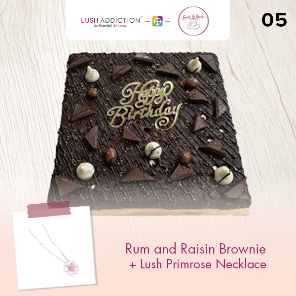 Rum and Raisin Brownie + Lush Addiction Necklace (By: Sweet Haven from KL)