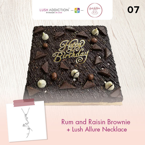 Rum and Raisin Brownie + Lush Addiction Necklace (By: Sweet Haven from KL)