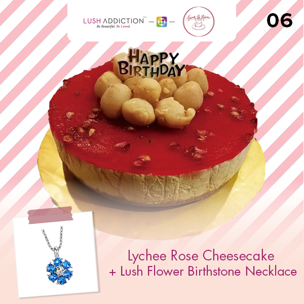 Lychee Rose Cheesecake + Lush Addiction Necklace (By: Sweet Haven from KL)