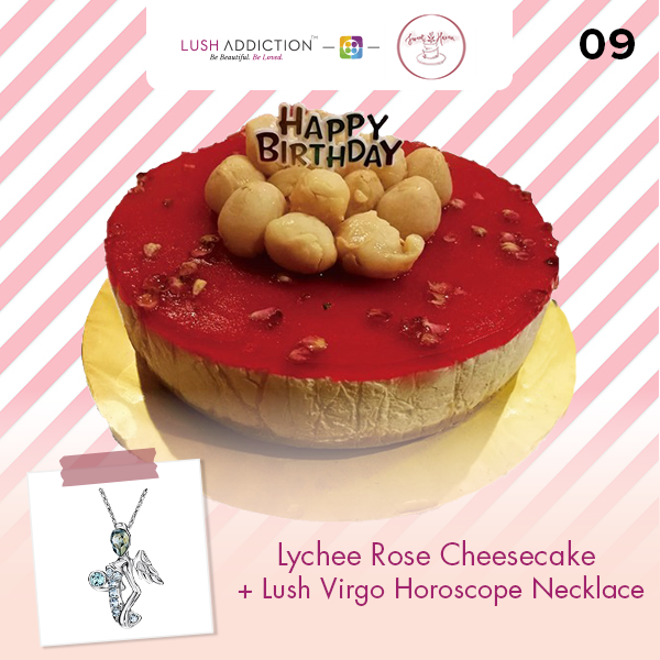 Lychee Rose Cheesecake + Lush Addiction Necklace (By: Sweet Haven from KL)