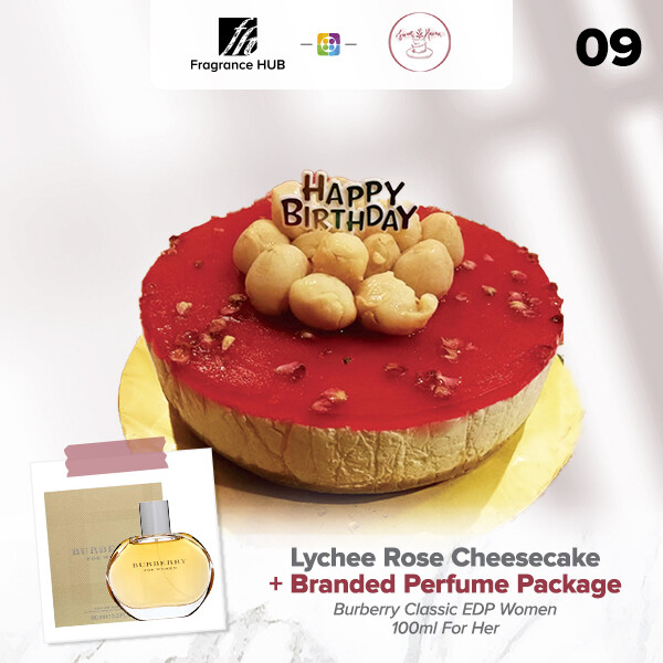 Lychee Rose Cheesecake + Fragrance Hub Branded Perfume (By: Sweet Haven from KL)
