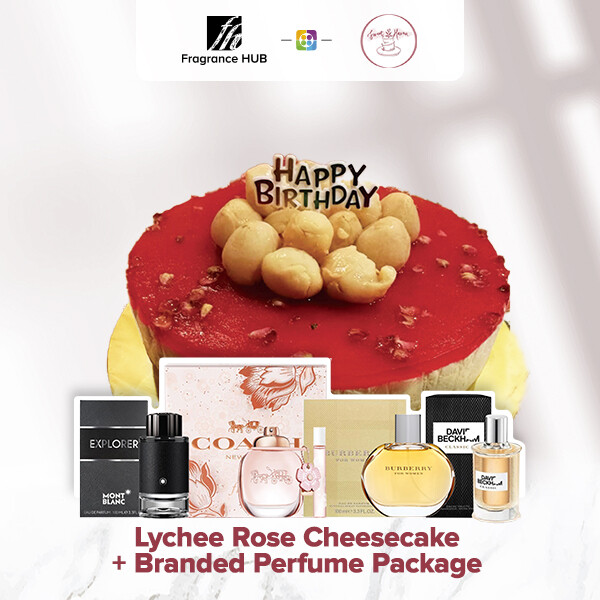 Lychee Rose Cheesecake + Fragrance Hub Branded Perfume (By: Sweet Haven from KL)
