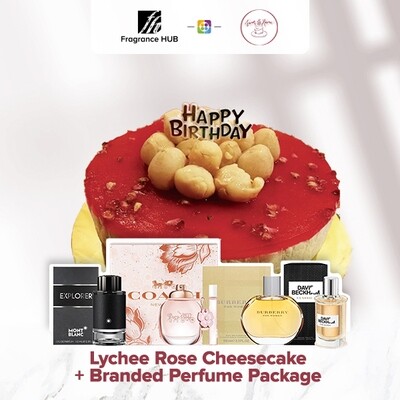 Lychee Rose Cheesecake + Fragrance Hub Branded Perfume (By: Sweet Haven from KL)