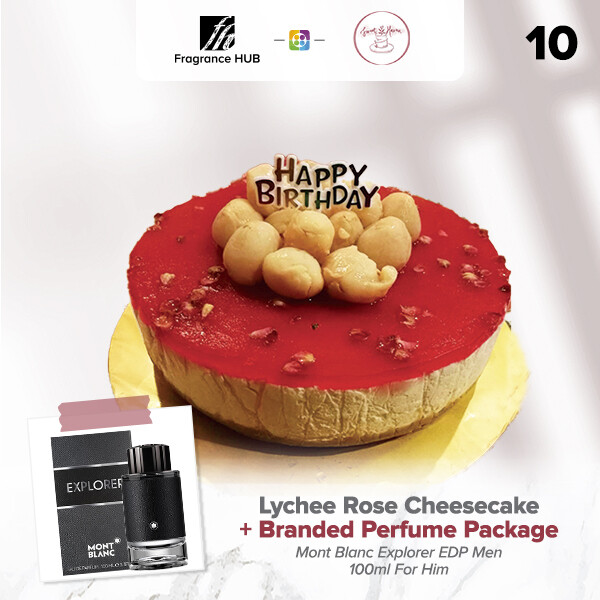 Lychee Rose Cheesecake + Fragrance Hub Branded Perfume (By: Sweet Haven from KL)