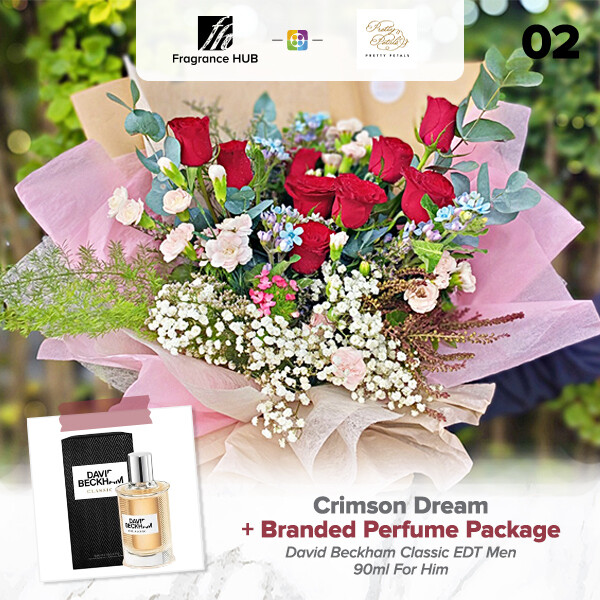 Crimson Dream + Fragrance Hub Branded Perfume (By: Pretty Petals from Kuching)