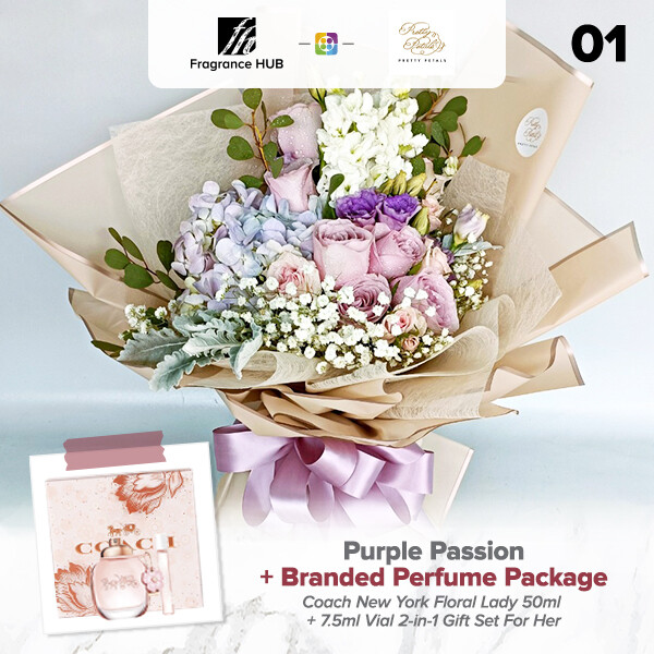 Purple Passion + Fragrance Hub Branded Perfume (By: Pretty Petals from Kuching)