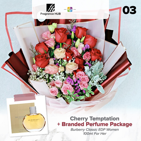 Cherry Temptation + Fragrance Hub Branded Perfume (By: Pretty Petals from Kuching)
