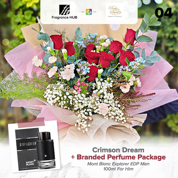 Crimson Dream + Fragrance Hub Branded Perfume (By: Pretty Petals from Kuching)