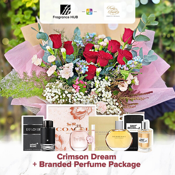 Crimson Dream + Fragrance Hub Branded Perfume (By: Pretty Petals from Kuching)