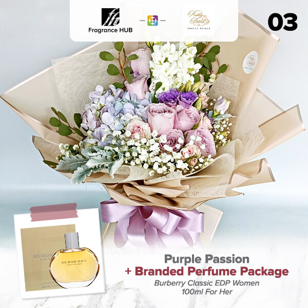 Purple Passion + Fragrance Hub Branded Perfume (By: Pretty Petals from Kuching)