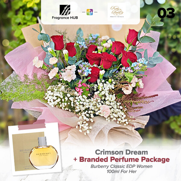 Crimson Dream + Fragrance Hub Branded Perfume (By: Pretty Petals from Kuching)