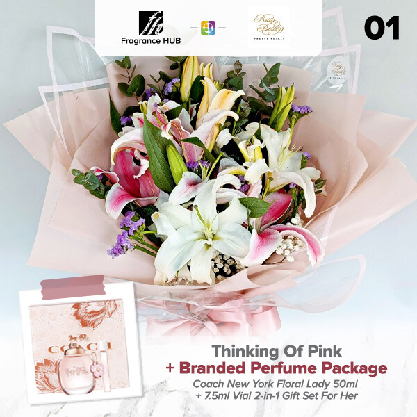 Thinking Of Pink + Fragrance Hub Branded Perfume (By: Pretty Petals from Kuching)