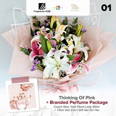 Thinking Of Pink + Fragrance Hub Branded Perfume (By: Pretty Petals from Kuching)