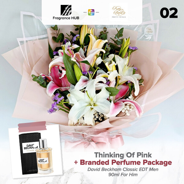 Thinking Of Pink + Fragrance Hub Branded Perfume (By: Pretty Petals from Kuching)
