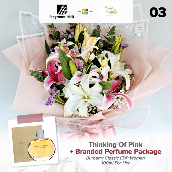 Thinking Of Pink + Fragrance Hub Branded Perfume (By: Pretty Petals from Kuching)