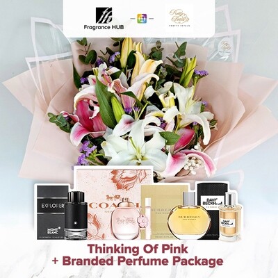 Thinking Of Pink + Fragrance Hub Branded Perfume (By: Pretty Petals from Kuching)