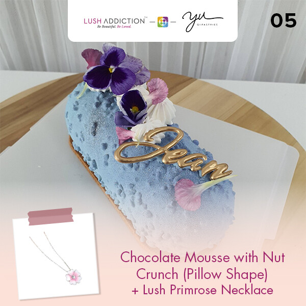 Chocolate Mousse with Nut Crunch (Pillow Shape) + Lush Addiction Necklace (By: Yu.Qi Pastries  from KL)