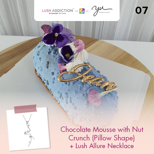Chocolate Mousse with Nut Crunch (Pillow Shape) + Lush Addiction Necklace (By: Yu.Qi Pastries  from KL)