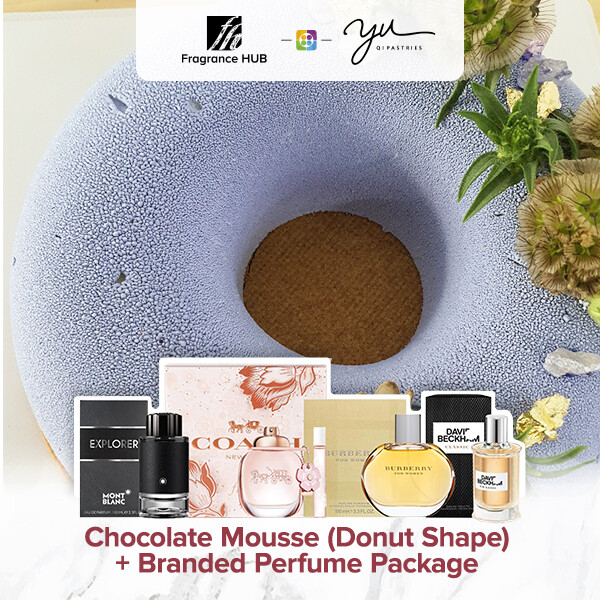Chocolate Mousse (Donut Shape) + Fragrance Hub Branded Perfume (By: Yu.Qi Pastries from KL)